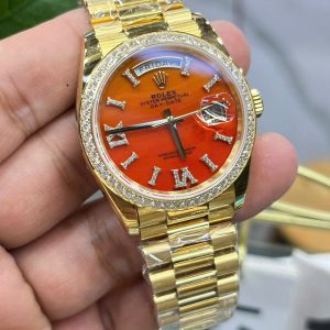 Đồng Hồ Rolex Day-Date 128398TBR Mặt Đá Carnelian RA Factory 36mm (1)