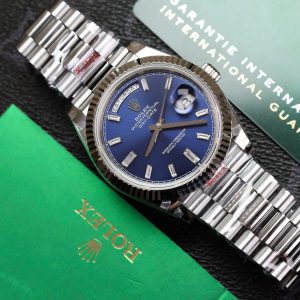 Đồng Hồ Rolex Day-Date Replica 11 Mặt Xanh Blue Trọng Lượng 175gram Nhà Máy GM 40mm (2)