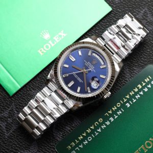 Đồng Hồ Rolex Day-Date Replica 11 Mặt Xanh Blue Trọng Lượng 175gram Nhà Máy GM 40mm (2)