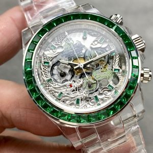 Đồng Hồ Rolex Daytona AET Remould Chế Tác Sapphire Đá Quý Tổng Hợp 40mm (8)