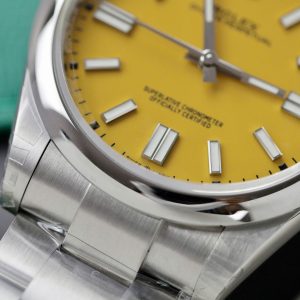 Đồng Hồ Rolex Oyster Perpetual 124300 Rep 11 Cao Cấp Mặt Số Màu Vàng VSF 41mm (2)