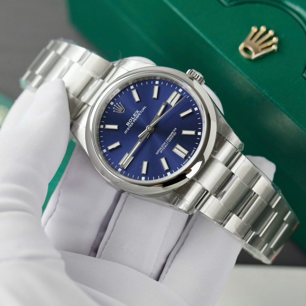 Đồng Hồ Rolex Oyster Perpetual 124300 Replica 11 Mặt Xanh Blue VS Factory 41mm (2)