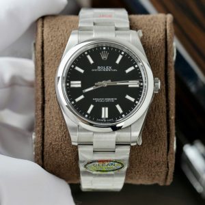 Đồng Hồ Rolex Oyster Perpetual Replica 11 Mặt Đen Nhà Máy Clean 41mm (2)