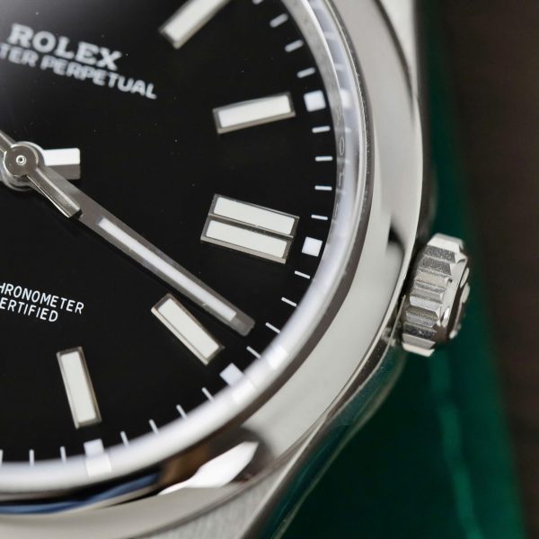 Đồng Hồ Rolex Oyster Perpetual Replica 11 Mặt Đen Nhà Máy Clean 41mm (2)