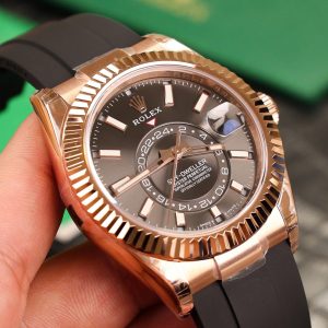 Đồng Hồ Rolex Sky-Dweller 326235 Rose Gold Replica 11 Nhà Máy Noob 42mm (2)