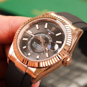 Đồng Hồ Rolex Sky-Dweller 326235 Rose Gold Replica 11 Nhà Máy Noob 42mm (2)