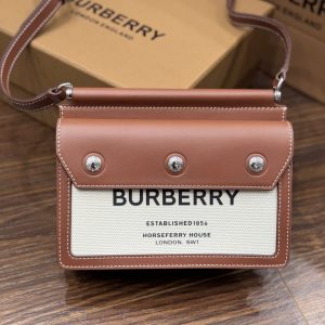 Túi Xách Burberry Title Horseerry Siêu Cấp Màu Nâu 15x19 (2)