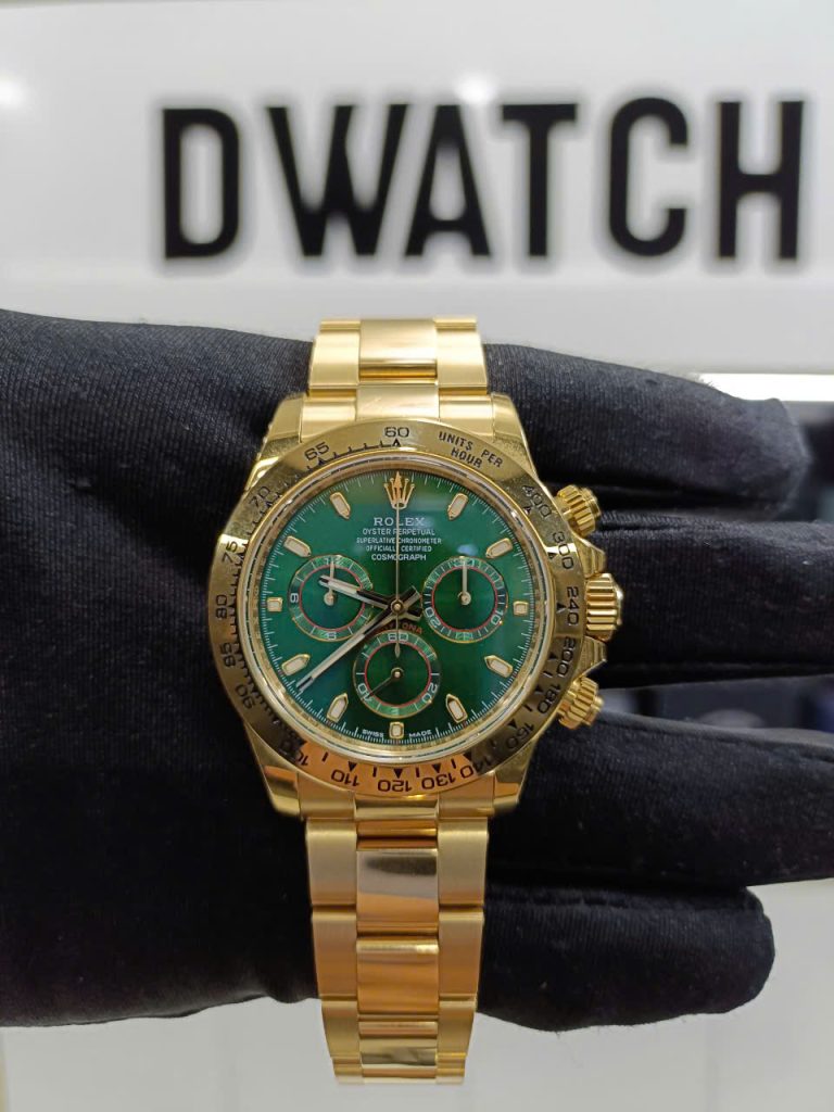 Đồng Hồ Cũ Rolex Daytona Rep 11 Mặt Xanh Mạ Vàng Cọc Dạ Quang 40mm (1)