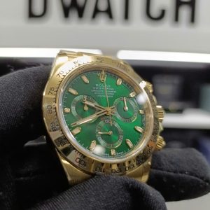 Đồng Hồ Cũ Rolex Daytona Rep 11 Mặt Xanh Mạ Vàng Cọc Dạ Quang 40mm (1)