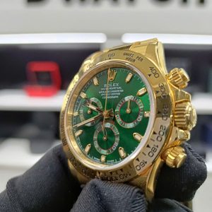 Đồng Hồ Cũ Rolex Daytona Rep 11 Mặt Xanh Mạ Vàng Cọc Dạ Quang 40mm (1)