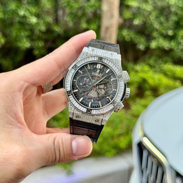 Đồng Hồ Hublot Big Bang Chronograph Replica 11 Đính Full Đá 43mm (2)