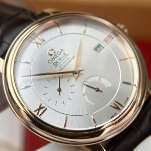 Đồng Hồ Omega De Ville Prestige Power Reserve Rep 11 Mạ Vàng Hồng Dây Da 39 (2)