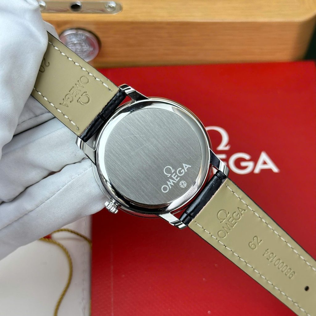 Đồng Hồ Omega De Ville Prestige Power Reserve Replica 1 1 Dây Da Màu Đen 39 (2)