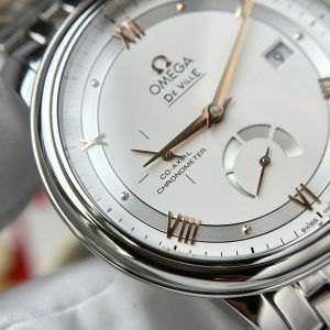 Đồng Hồ Omega De Ville Prestige Power Reserve Replica 11 Mặt Trắng Dây Kim Loại 39 (2)