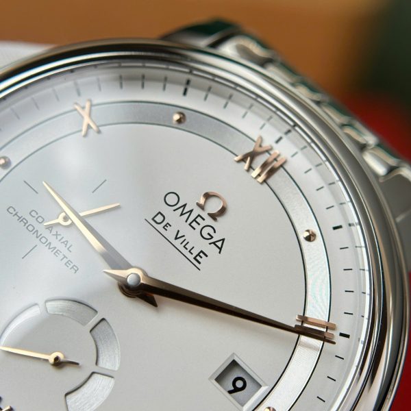 Đồng Hồ Omega De Ville Prestige Power Reserve Replica 11 Mặt Trắng Dây Kim Loại 39 (2)