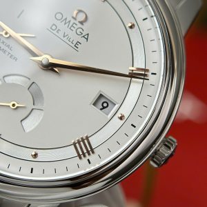 Đồng Hồ Omega De Ville Prestige Power Reserve Replica 11 Mặt Trắng Dây Kim Loại 39 (2)