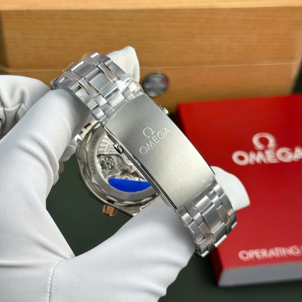 Đồng Hồ Omega Seamaster Diver 300M Chronograph Replica 11 Demi Vàng Hồng N1 Factory 44mm (2)