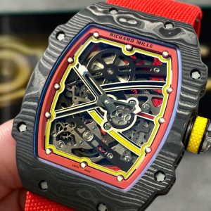 Đồng Hồ Richard Mille Chế Tác RM67-02 Vỏ Carbon Siêu Mỏng Trọng Lượng 37 Grams Màu Đỏ 38.7×47 (1)