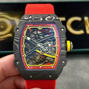 Đồng Hồ Richard Mille Chế Tác RM67-02 Vỏ Carbon Siêu Mỏng Trọng Lượng 37 Grams Màu Đỏ 38.7×47 (1)