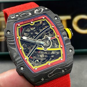 Đồng Hồ Richard Mille Chế Tác RM67-02 Vỏ Carbon Siêu Mỏng Trọng Lượng 37 Grams Màu Đỏ 38.7×47 (1)