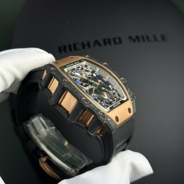 Đồng Hồ Richard Mille RM21-01 Tourbillon Aerodyne Replica 11 Dây Cao Su 43x51mm (2)