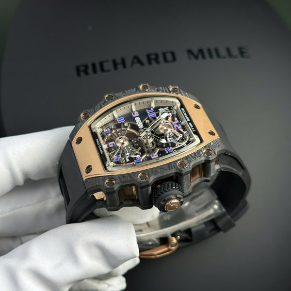 Đồng Hồ Richard Mille RM21-01 Tourbillon Aerodyne Replica 11 Dây Cao Su 43x51mm (2)