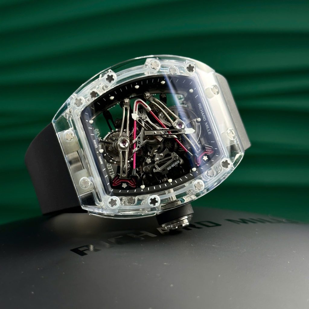 Đồng Hồ Richard Mille RM38-02 Bubba Watson Tourbillon Vỏ Sapphire Rep 11 Cao Cấp 44mm (2)