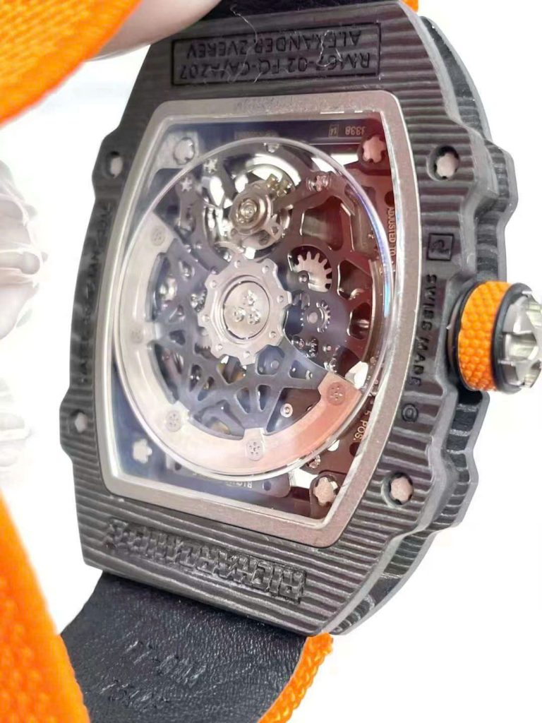 Đồng Hồ Richard Mille RM67-02 Carbon Tinh Chỉnh Trọng Lượng 37 Grams Siêu Nhẹ Màu Cam 38.7×47 (2)