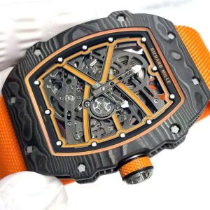 Đồng Hồ Richard Mille RM67-02 Carbon Tinh Chỉnh Trọng Lượng 37 Grams Siêu Nhẹ Màu Cam 38.7×47 (2)