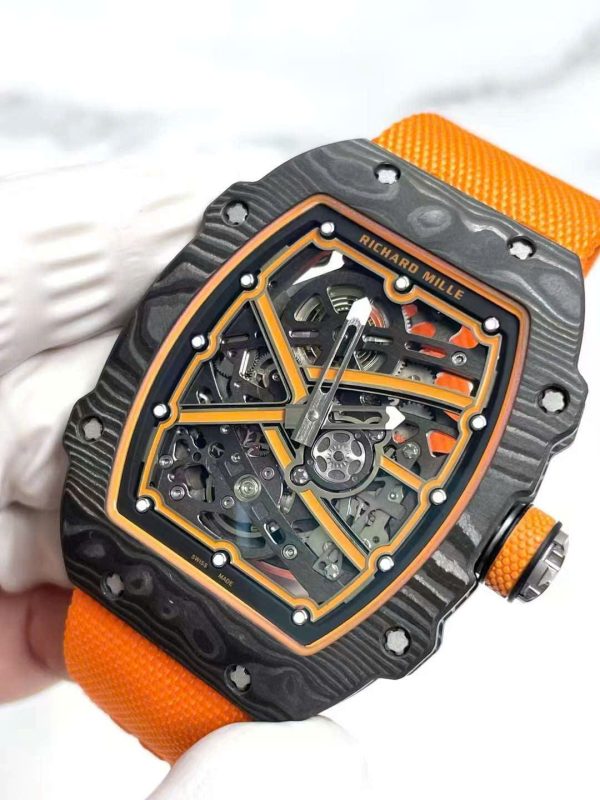 Đồng Hồ Richard Mille RM67-02 Carbon Tinh Chỉnh Trọng Lượng 37 Grams Siêu Nhẹ Màu Cam 38.7×47 (2)