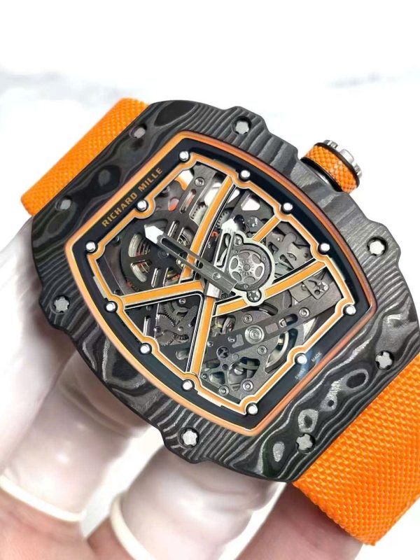 Đồng Hồ Richard Mille RM67-02 Carbon Tinh Chỉnh Trọng Lượng 37 Grams Siêu Nhẹ Màu Cam 38.7×47 (2)