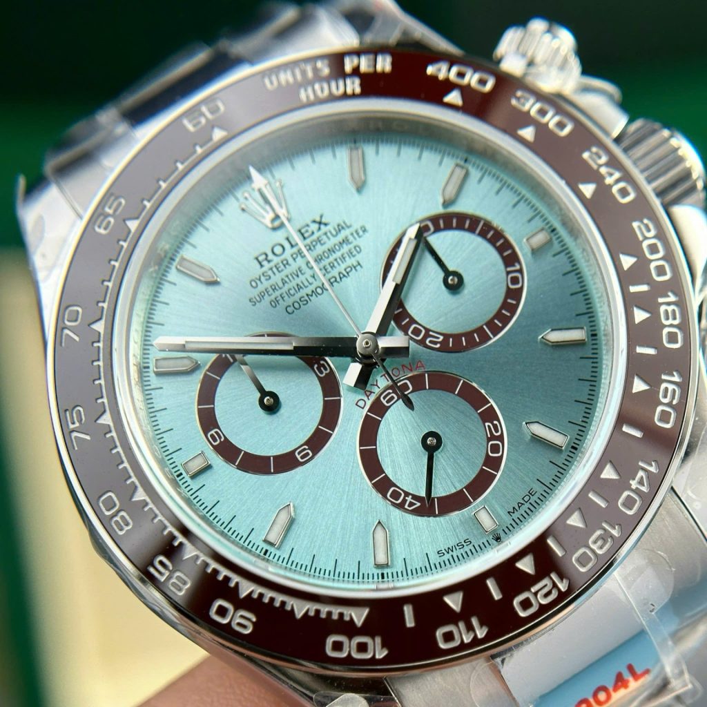 Đồng Hồ Rolex Cosmograph Daytona Ice Blue 126506 Replica 11 Cọc Số Dạ Quang 40mm (2)