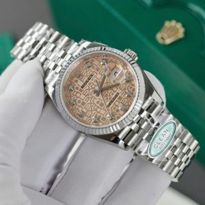 Đồng Hồ Rolex DateJust 126234 Rep 11 Cao Cấp Mặt Vi Tính Màu Hồng Nhà Máy Clean 36mm (2)