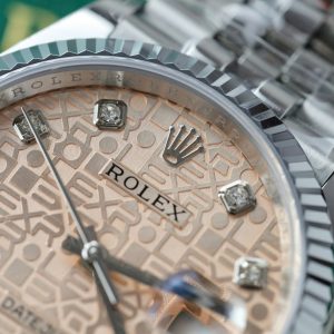 Đồng Hồ Rolex DateJust 126234 Rep 11 Cao Cấp Mặt Vi Tính Màu Hồng Nhà Máy Clean 36mm (2)