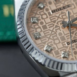 Đồng Hồ Rolex DateJust 126234 Rep 11 Cao Cấp Mặt Vi Tính Màu Hồng Nhà Máy Clean 36mm (2)