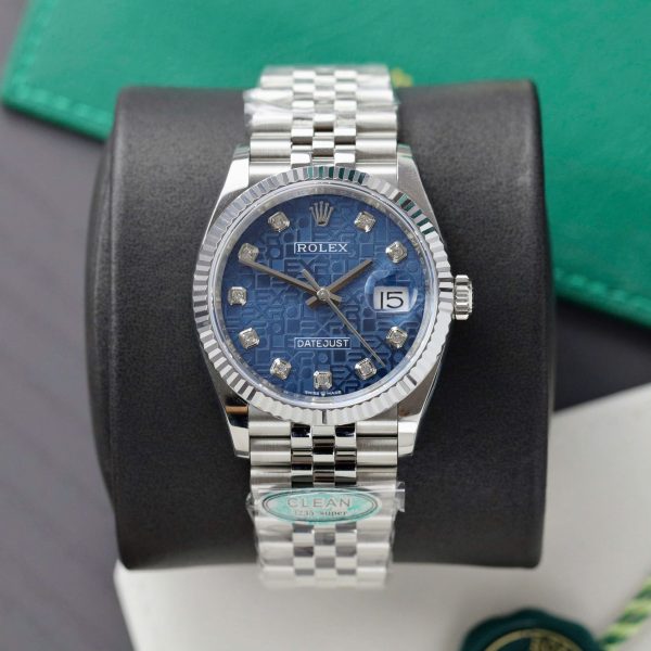 Đồng Hồ Rolex DateJust 126234 Replica 11 Mặt Vi Tinh Xanh Navy Nhà Máy Clean 36mm (2)