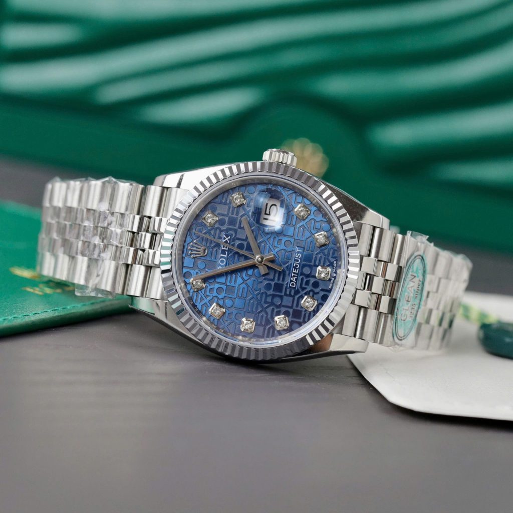 Đồng Hồ Rolex DateJust 126234 Replica 11 Mặt Vi Tinh Xanh Navy Nhà Máy Clean 36mm (2)