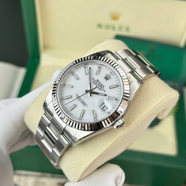 Đồng Hồ Rolex DateJust 126334 Rep 11 Cao Cấp Mặt Trắng Dây Oyster Nhà Máy VS 41mm (2)