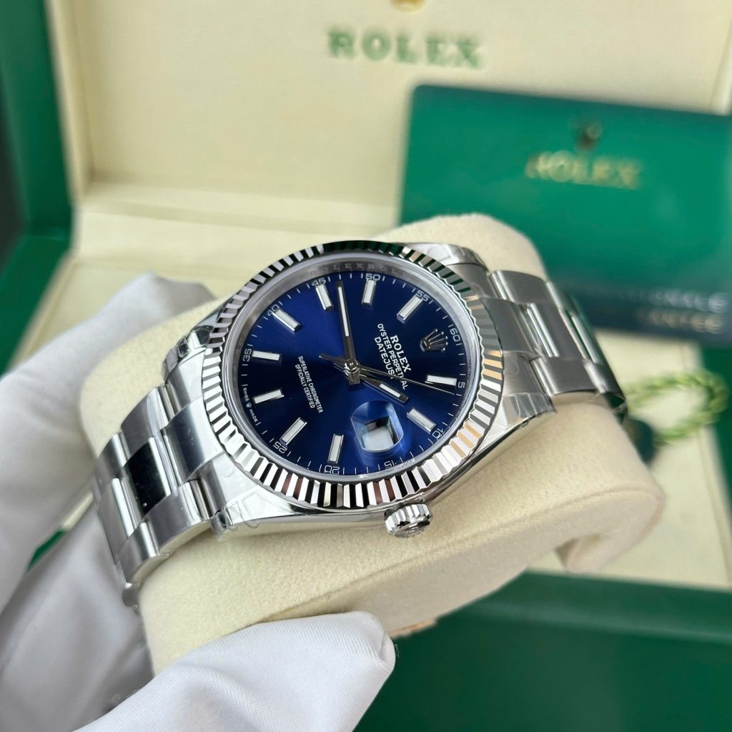 Đồng Hồ Rolex DateJust 126334 Rep 11 Mặt Xanh Blue Dây Oyster Nhà Máy VS 41mm (2)