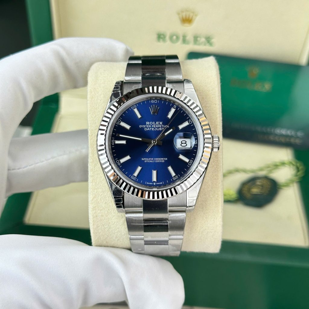 Đồng Hồ Rolex DateJust 126334 Rep 11 Mặt Xanh Blue Dây Oyster Nhà Máy VS 41mm (2)