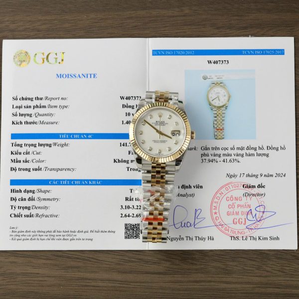 Đồng Hồ Rolex DateJust Chế Tác Bọc Vàng Thật Mặt Khảm Xà Cừ Nhà Máy GM 41mm (2)