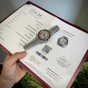 Đồng Hồ Rolex DateJust Chế Tác Ruby + Kim Cương Moissanite Hong Kong 41mm (2)