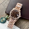 Đồng Hồ Rolex Day-Date 228235 Rep 11 Cao Cấp Mặt Số Chocolate Bọc Vàng Thật Trọng Lượng 185grams QF 40mm (2)