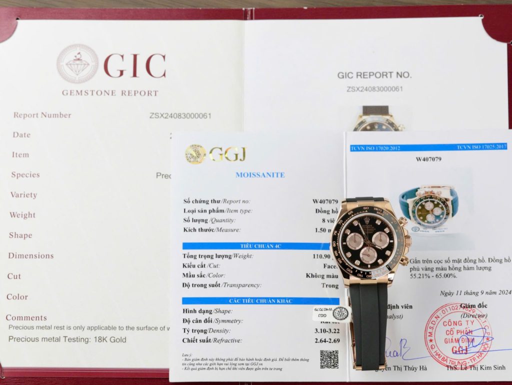 Đồng Hồ Rolex Daytona Chế Tác Bọc Vàng Thật + Cọc Số Đính Kim Cương Moissanite 40mm (2)