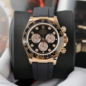 Đồng Hồ Rolex Daytona Chế Tác Bọc Vàng Thật + Cọc Số Đính Kim Cương Moissanite 40mm (2)