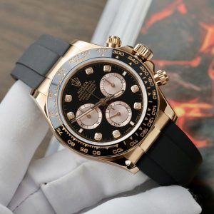 Đồng Hồ Rolex Daytona Chế Tác Bọc Vàng Thật + Cọc Số Đính Kim Cương Moissanite 40mm (2)