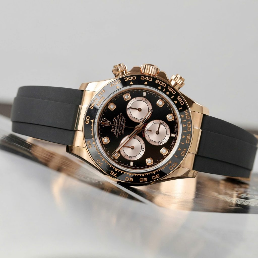 Đồng Hồ Rolex Daytona Chế Tác Bọc Vàng Thật + Cọc Số Đính Kim Cương Moissanite 40mm (2)