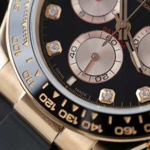 Đồng Hồ Rolex Daytona Chế Tác Bọc Vàng Thật + Cọc Số Đính Kim Cương Moissanite 40mm (2)