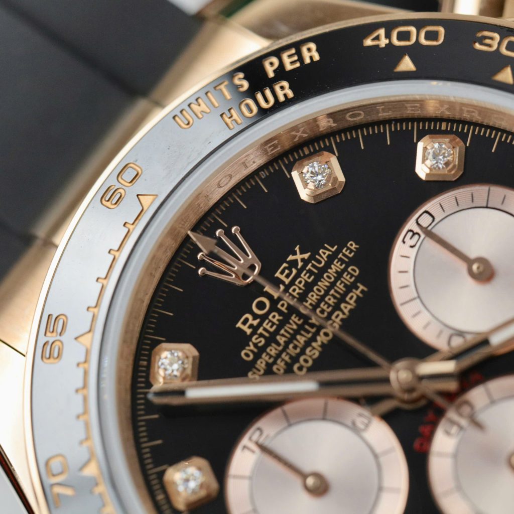 Đồng Hồ Rolex Daytona Chế Tác Bọc Vàng Thật + Cọc Số Đính Kim Cương Moissanite 40mm (2)