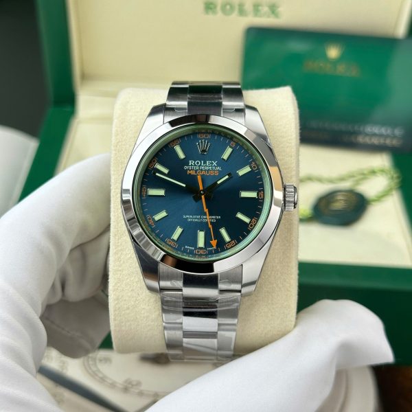 Đồng Hồ Rolex Milgauss 116400GV Replica 11 Cọc Số Dạ Quang Nhà Máy VS 40mm (2)